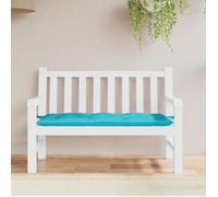 vidaXL Coussin de banc de jardin 361601 Turquoise 120 x 50 x 7 cm Tissu
