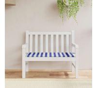 VidaXL Coussin de Banc Jardin Rayures Bleu/Blanc