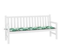 vidaXL Coussin de Banc Motif Feuille 150 x 50 x 3 cm Tissu Oxford, Coussin Moderne rectangulaire pour Salon, en Mousse Durable, Indoor, Outdoor, Parfait pour Le Jardin