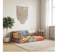 vidaXL Coussin de canapé palette Multicolore Tissu Patchwork 287722