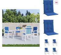 vidaXL Coussin de chaise de jardin pour chaise à dossier bas 4 pcs. 100x50x3 cm - coussin de siège