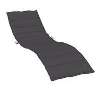 vidaXL Coussin de Chaise Longue Anthracite mélangé 200x70x4 cm Tissu, Coussin, Coussin de siège, Coussin de Patio, Coussin d'extérieur