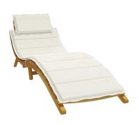vidaXL Coussin de chaise longue crème mélangé 186x58x4 cm tissu 4002478