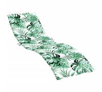 vidaXL Coussin de chaise longue motif de feuilles tissu oxford 361418 Vert G
