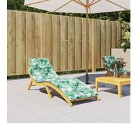 vidaXL Coussin de chaise longue motif de feuilles tissu Oxford 361352