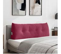 VIDAXL Coussin de dos bordeaux en velours 120 x 24 x 50 cm - soutien ergonomique