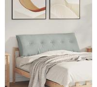 Vidaxl Coussin De Dos Gris Clair 140 X 50 Cm Tissu En Velours Côtelé