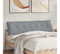 Vidaxl Coussin De Dos Gris Clair 180 X 19 X 50 Cm Tissu
