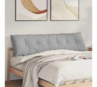 Vidaxl Coussin De Dos Gris Nuage 180 X 19 X 50 Cm Tissu