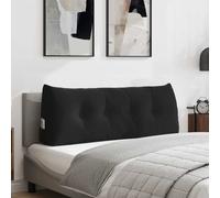 Vidaxl Coussin De Dos Noir 120 X 24 X 50 Cm Velours