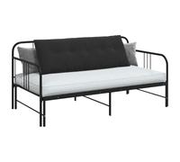 vidaXL Coussin de Dos Noir 140 x 50 cm Tissu en Velours côtelé, Décor de Salon, Coussin Tout Doux, Oreiller de Soutien, Style Contemporain, Housses Amovibles, Confort Moelleux