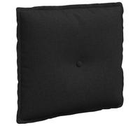 vidaXL Coussin de Dos Noir 50 x 19 x 45 cm Tissu, Coussins rectangulaires, Housse en Velours Moderne, décoratifs pour canapé, Chambre et Bureau