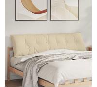 Vidaxl Coussin De Dos Crème 180 X 19 X 50 Cm Tissu