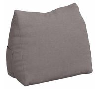 vidaXL Coussin de Dos Taupe 45 x 20 x 35 cm Tissu, Coussin de Salon, Housses Amovibles, Coussin Confortable, Support décoratif, Tissu texturé
