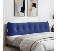 vidaXL Coussin de dos velours bleu 180 x 24 x 50 cm - déhoussable, soutien ergonomique