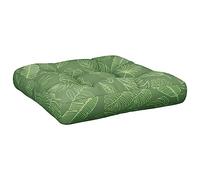 vidaXL Coussin de Palette à Motif de Feuilles 58x58x10 cm Tissu Oxford