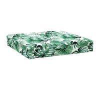 vidaXL Coussin de palette à motif de feuilles 60x60x9,5 cm en tissu Multicolore