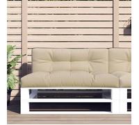 vidaXL Coussin de Palette Beige 120x40x12 cm Tissu