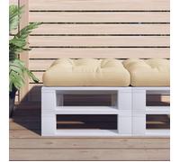 vidaXL Coussin de Palette Beige 60x60x12 cm Tissu