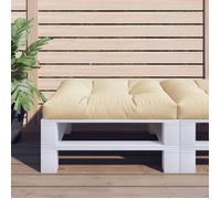 vidaXL Coussin de Palette Beige 80x80x12 cm Tissu