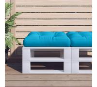 vidaXL Coussin de palette bleu 50x50x12 cm