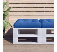 vidaXL Coussin de palette bleu 58x58x10 cm tissu