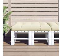 vidaXL Coussin de Palette crème 120x80x12 cm Tissu