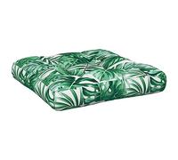 vidaXL Coussin de Palette Motif de Feuilles 50x50x12 cm Tissu