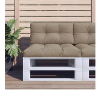 vidaXL Coussin de palette taupe 80x40x12 cm tissu 360609