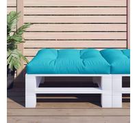 vidaXL Coussin de palette turquoise 70x70x12 cm tissu Bleu