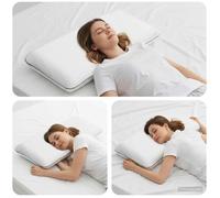 VIDAXL Coussin de sommeil Modern Sleeping Uni blanc 80 x 35 x 10 cm - mousse mémoire & gel rafraîchissant