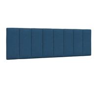 vidaXL Coussin de tête de lit bleu 160 cm tissu 4019176
