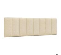 vidaXL Coussin de tête de lit Hanko crème 160 cm en tissu