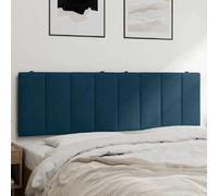 vidaXL Coussin de tête de lit Hanko bleu 160 cm velours