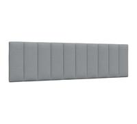 vidaXL Coussin de tête de lit Hanko Gris Clair 180 cm Tissu