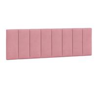 vidaXL Coussin de Tête de Lit Hanko, Oreiller de Tête de Lit avec Bandes Auto-agrippantes, Coussin Rembourré Chambre à Coucher, Rose 160 cm Velours