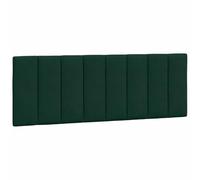 vidaXL Coussin de Tête de Lit Hanko, Oreiller de Tête de Lit avec Bandes Auto-agrippantes, Coussin Rembourré Chambre à Coucher, Vert Foncé 120 cm Velours