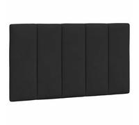 vidaXL Coussin de Tête de Lit Hanko, Oreiller de Tête de Lit avec Bandes Auto-agrippantes, Coussin Rembourré Chambre à Coucher, Noir 90 cm Velours