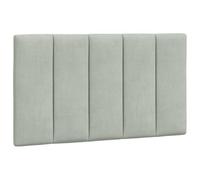 vidaXL Coussin de Tête de Lit Hanko, Oreiller de Tête de Lit avec Bandes Auto-agrippantes, Coussin Rembourré Chambre à Coucher, Gris Clair 80 cm Velours