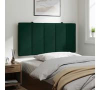 vidaXL Coussin de Tête de Lit Hanko, Oreiller de Tête de Lit avec Bandes Auto-agrippantes, Coussin Rembourré Chambre à Coucher, Vert Foncé 100 cm Velours