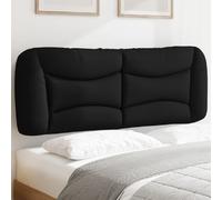 vidaXL Coussin de tête de lit Hvar noir 120 cm tissu