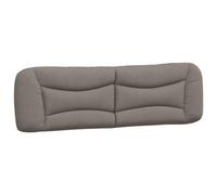 vidaXL Coussin de Tête de Lit Hvar, Oreiller de Lecture avec Fermeture à Glissière, Coussin de Lecture pour Lit Chambre, Taupe 180 cm Tissu