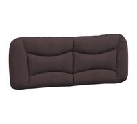 vidaXL Coussin de Tête de Lit Hvar, Oreiller de Lecture avec Fermeture à Glissière, Coussin de Lecture pour Lit Chambre, Marron Foncé 140 cm Tissu