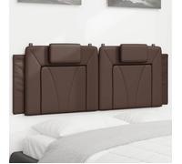 vidaXL Coussin de tête de lit Viana Marron 140 cm Similicuir