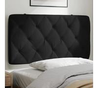 vidaXL Coussin de tête de lit noir 100 cm velours