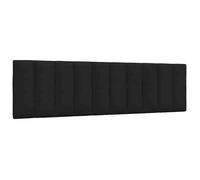 vidaXL Coussin de tête de lit Hanko en tissu Noir 180 cm