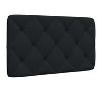 vidaXL Coussin de tête de lit noir 90 cm tissu