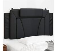 vidaXL Coussin de Tête de Lit, Oreiller de Lecture avec Fermeture à Glissière, Coussin de Lecture pour Lit Chambre, Noir 100 374774 Noir G