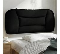 vidaXL Coussin de tête de lit Hvar – Oreiller de lecture en tissu, fermeture à glissière, Noir 90 cm