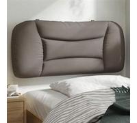 vidaXL Coussin de tête de lit Hvar - Oreiller de lecture, tissu, fermeture à glissière, Taupe 80 cm